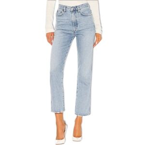 ZARA Exclusive Mom fit high rise mom leg ankle light blue Jean Size 0 New NWT